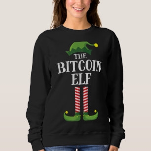 Sweatshirt Bitcoin Elf Correspondant Famille Groupe Noël