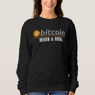 Sweatshirt Bitcoin Lune & Hodl, Fun Bitcoin Crypto Mineurs Bl