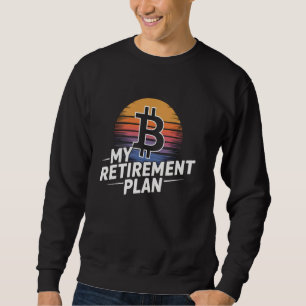 Sweatshirt Bitcoin Mon plan de retraite Retro Sunset Tropical