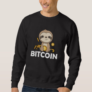 Sweatshirt Bitcoin Pièces Faultier tenir la monnaie numérique