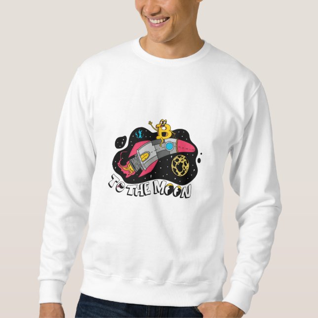 Sweatshirt Bitcoin rocker (Devant)