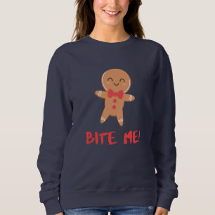 Sweatshirt Bite-Moi ! Homme de pain d'épices