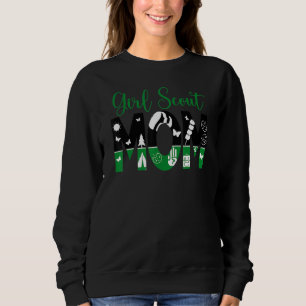 Sweatshirt Black And Green Maman Scout Pour Les Filles Cookie