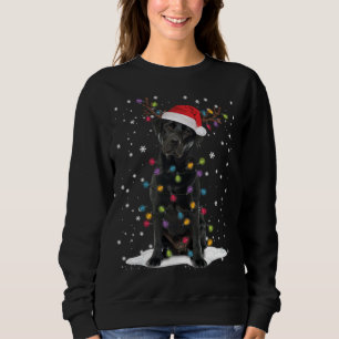 Sweatshirt Black Lab Labrador Christmas Tree Light Pyjama Chi