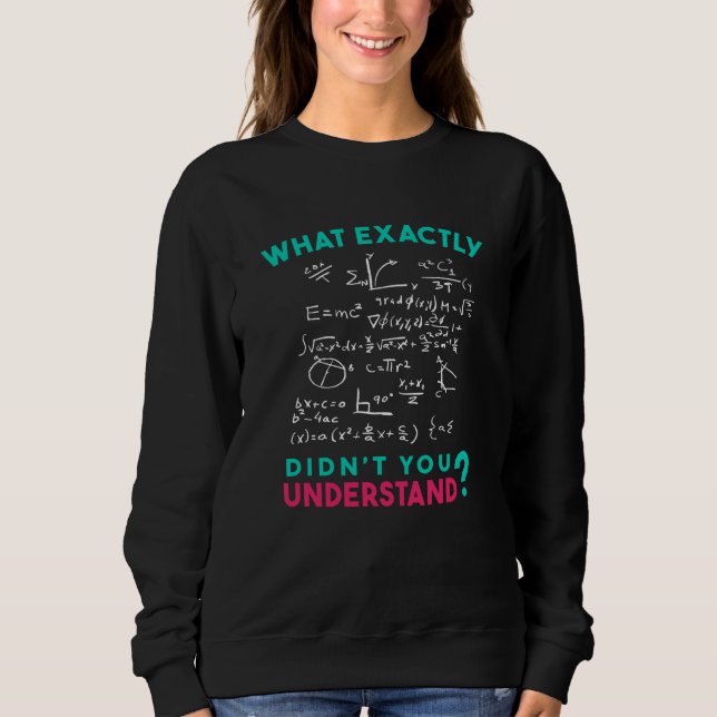Sweatshirt Blague de formule de maths de physique (Devant)