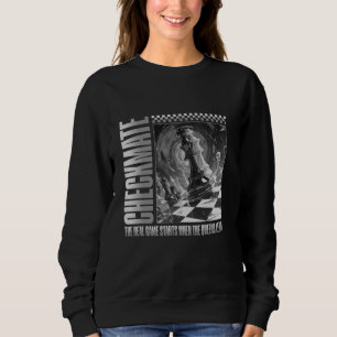 Sweatshirt Blague drôle de joueur d'échecs, humour de jeu d'é