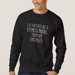 Sweatshirt Blague sarcastique en couleur Je préférerais être