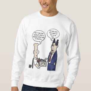 Sweatshirt blanc de Rant Cartoon