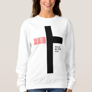 Sweatshirt blanc du salut