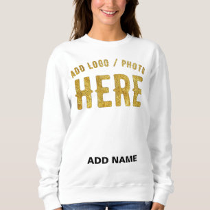 SWEATSHIRT BLANC PERSONNALISABLE MODERNE DE MARQUE VÉRIFIÉ ST
