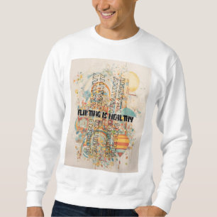 Sweatshirt blanc pour hommes