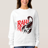 Sweatshirt blanche féminine avec un score agressif