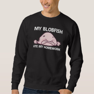Sweatshirt Blobfish pour enfants garçons poisson de mer profo