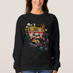 Sweatshirt Bol de ramen mignon Machine à ramer Dessin animé F