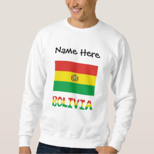 Sweatshirt Bolivie Drapeau Bolivien Texte Personnalisé
