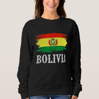 Sweatshirt Bolivie vintage Drapeau I Love Bolivie