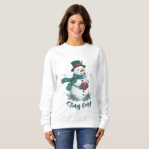 Bonhomme de neige d'hiver confortable avec du caca