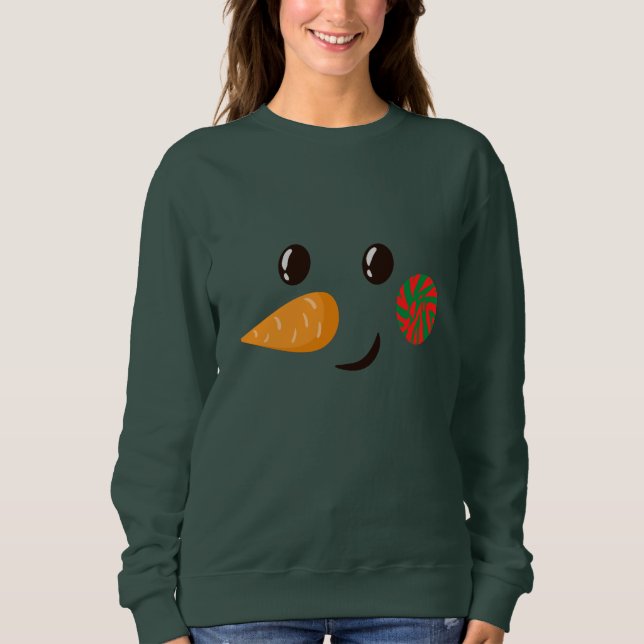 Sweatshirt  Bonhomme de neige rétro pour hommes  (Devant)