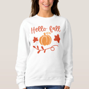 Sweatshirt Bonjour Automne saison Floral Citrouille automne