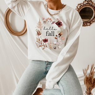 Sweatshirt Bonjour Fleur sauvage d'automne et congé d'automne