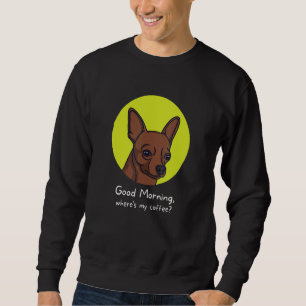 Sweatshirt Bonjour Où est mon café Chihuahua Café