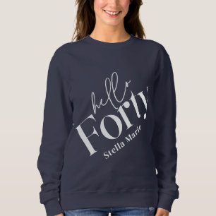 Sweatshirt Bonjour quarante moderne minimaliste élégant 40e a