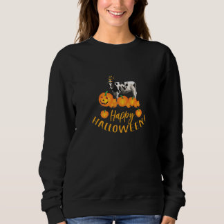 Sweatshirt Bonne Halloween Holstein Vache Pour Vache
