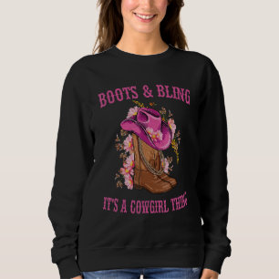 Sweatshirt Boots et Bling c'est une petite fille qui a une mi