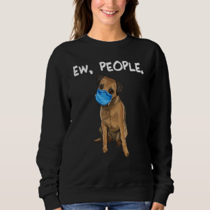 Sweatshirt Bordure Terrier Portant Un Masque