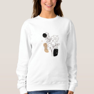 Sweatshirt Botanique Fleurs sauvages boho Floral Graphisme