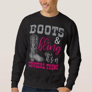Sweatshirt Bottes de fille Bling Femmes mignonne Amour Pays V