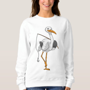 Sweatshirt Bouche en Fisher avec canne à pêche