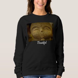 Sweatshirt Bouddha souriant reconnaissant femme