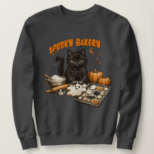 Sweatshirt Boulangerie Chat Noir Effrayant Halloween Biscuits