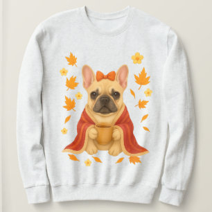 Sweatshirt Bouledogue français dans une couverture   Boisson 