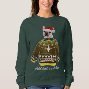 Sweatshirt Bouledogue français Noël moche Frenchie maman chie
