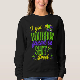 Sweatshirt Bourbon face rue Boire Mardi Gras Parade Co