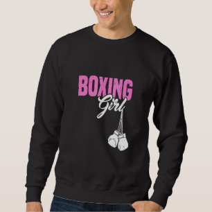 Sweatshirt Boxing Girl Women Healthy Fitness Workout Lifestyl