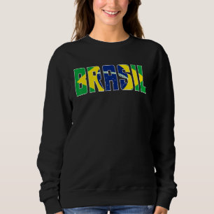Sweatshirt Brasil Drapeau Brésilien Soccer Ventilateur Hommes