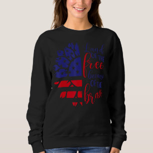 Sweatshirt Brave Tie Dye Sunflower American Drapeau Patriotiq