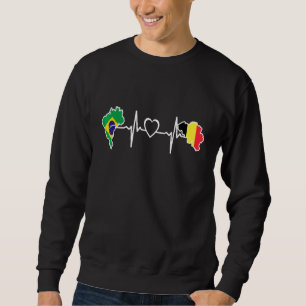 Sweatshirt Brésil Drapeau Belgique Brésilien Belge Battement
