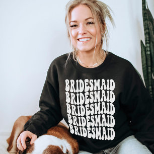 Sweatshirt Bridesmaid Cadeau Bachelorette Correspondant Col