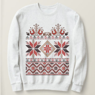Sweatshirt Broderie traditionnelle slave/scandinave