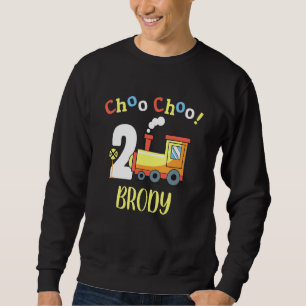 Sweatshirt Brody Choo Choo Deux Train 2e Anniversaire à 2 ans