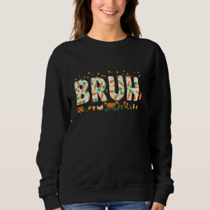 Sweatshirt Bruh Mème Pâques Jour Funny Bunny Oeufs Ados Garço