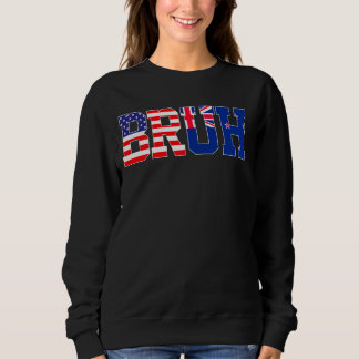 Sweatshirt Bruh USA Nouvelle-Zélande Pays Drapeau Amérique No