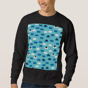 Sweatshirt Brush course sans couture motif, dessiné à la main