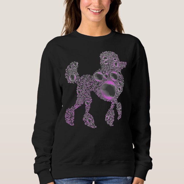 Sweatshirt Bubble Poodle rose (Devant)