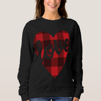 Sweatshirt Buffalo Plaid Heart, Rouge et Noir Plaid, Cadeau p