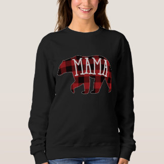 Sweatshirt Buffalo Rouge Plaid Mama Ours de famille